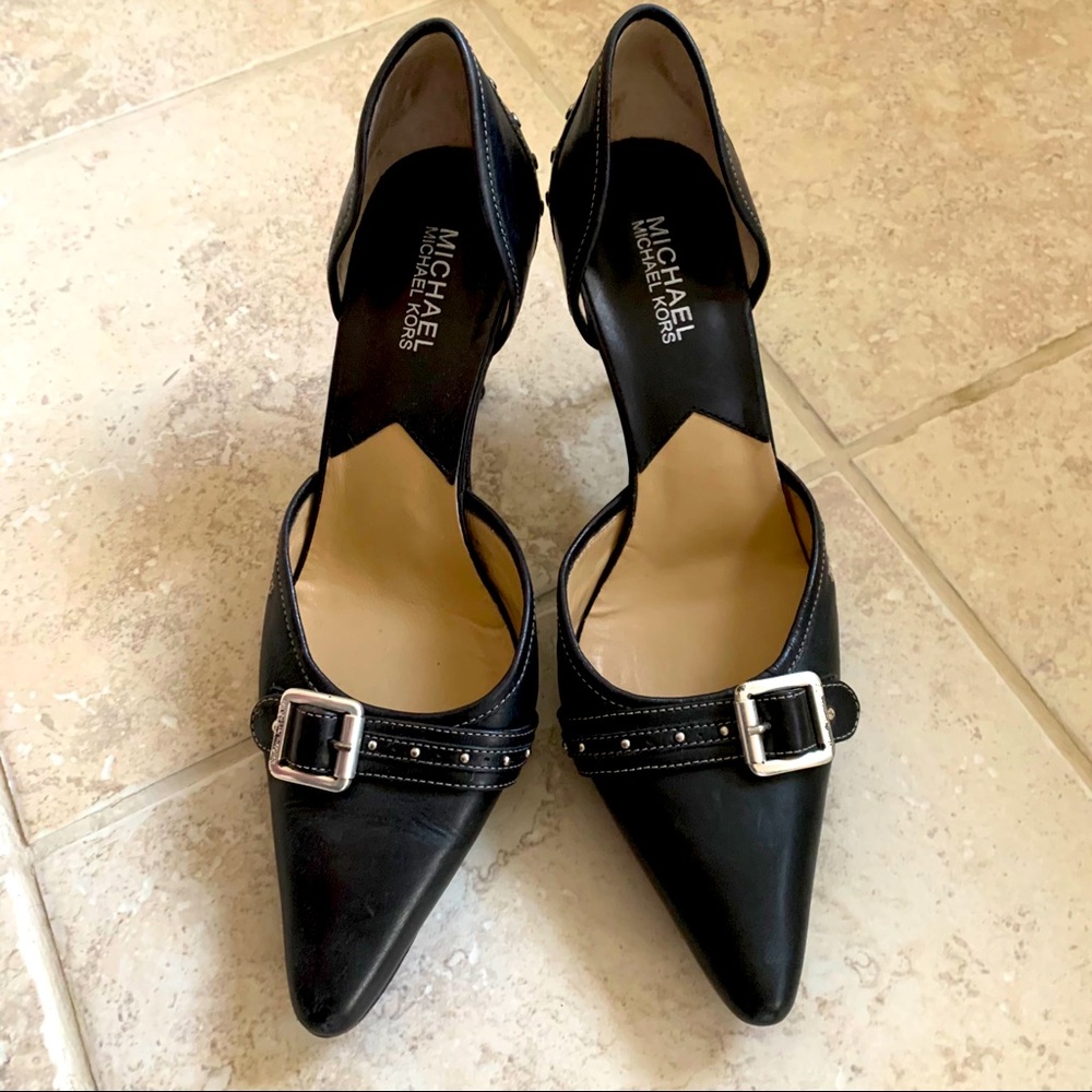 COPY - Never worn black leather Michael Kors heels